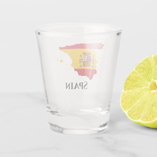 Spanien - Spanische Flagge Schnapsglas (Rückseite)