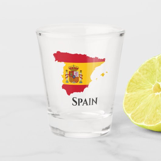 Spanien - Spanische Flagge Schnapsglas (Vorderseite)