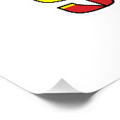 Spanien Spanische Flagge Schwarze Personalisierung Poster (Ecke)