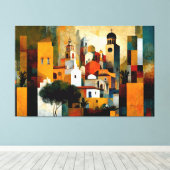 Spanien, Spanische Kunst, Barcelona, Abstrakt, mod Leinwanddruck (Insitu (Holzboden))