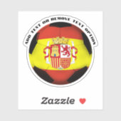 Spanien - Spanischer Fußballball unter der Flagge Aufkleber (Blatt)