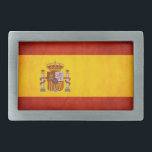 Spanien-Stolz Rechteckige Gürtelschnalle<br><div class="desc">Die schöne künstlerische Flagge von Spanien</div>