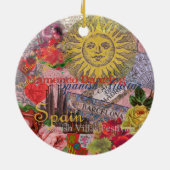 Spanien Sunshine Spanischer Urlaub Keramikornament (Hinten)