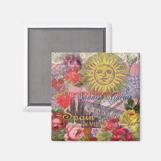 Spanien Sunshine Spanischer Urlaub Magnet (Vorderseite/Rückseite)