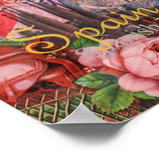 Spanien Sunshine Spanischer Urlaub Poster (Ecke)