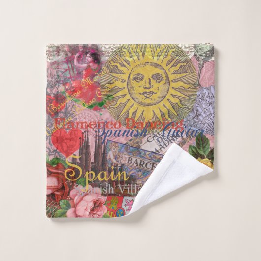 Spanien Sunshine Spanish Travel Art Badhandtuch Set (Waschlappen)