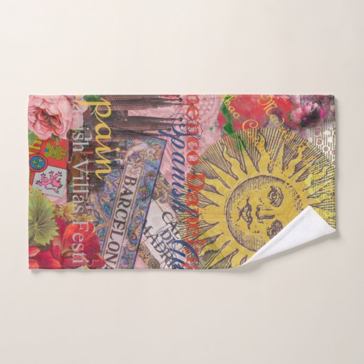 Spanien Sunshine Spanish Travel Art Badhandtuch Set (Handtuch)