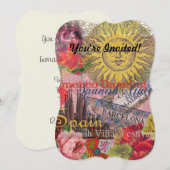Spanien Sunshine Spanish Travel Art Einladung (Vorne/Hinten)