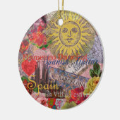 Spanien Sunshine Spanish Travel Art Keramik Ornament (Links)