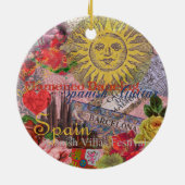 Spanien Sunshine Spanish Travel Art Keramik Ornament (Hinten)