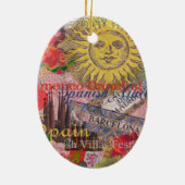 Spanien Sunshine Spanish Travel Art Keramikornament (Hinten)