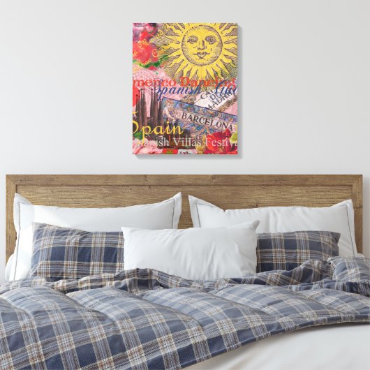 Spanien Sunshine Spanish Travel Art Leinwanddruck (Insitu (Schlafzimmer))