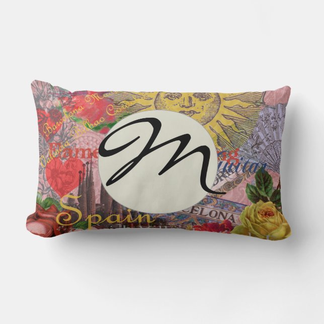 Spanien Sunshine Spanish Travel Art Lendenkissen (Vorderseite)