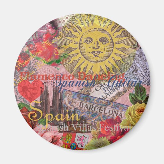 Spanien Sunshine Spanish Travel Art Magnet (Vorne)