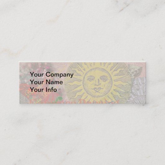 Spanien Sunshine Spanish Travel Art Mini Visitenkarte (Vorderseite)