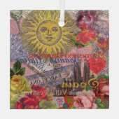 Spanien Sunshine Spanish Travel Art Ornament Aus Glas (Rückseite)