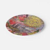 Spanien Sunshine Spanish Travel Art Pappteller (Schrägansicht)