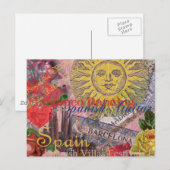 Spanien Sunshine Spanish Travel Art Postkarte (Vorne/Hinten)