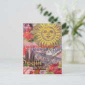 Spanien Sunshine Spanish Travel Art Postkarte (Stehend Vorderseite)