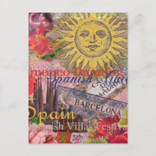 Spanien Sunshine Spanish Travel Art Postkarte