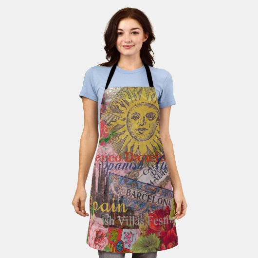 Spanien Sunshine Spanish Travel Art Schürze (Getragen)