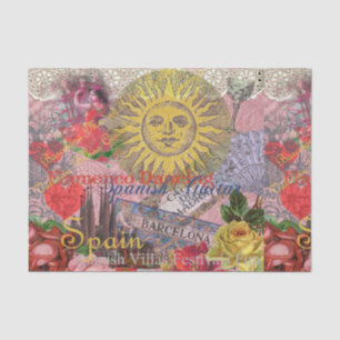 Spanien Sunshine Spanish Travel Art Seidenpapier