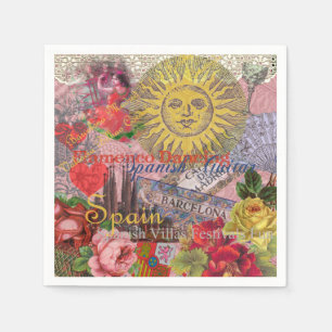 Spanien Sunshine Spanish Travel Art Serviette