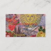 Spanien Sunshine Spanish Travel Art Visitenkarte (Rückseite)