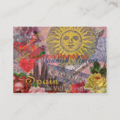 Spanien Sunshine Spanish Travel Art Visitenkarte (Rückseite)