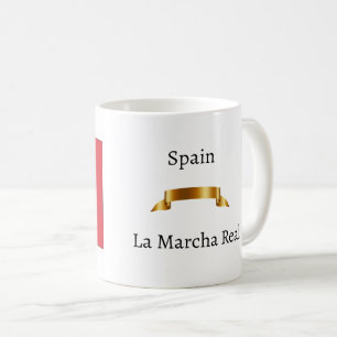 Spanien-Tasse mit Flagge und Name der Hymne Kaffeetasse