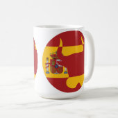 Spanien Taurus Nationale Tierflagge Kaffeetasse (VorderseiteRechts)