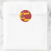 Spanien Taurus Nationale Tierflagge Runder Aufkleber (Tasche)