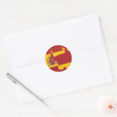 Spanien Taurus Nationale Tierflagge Runder Aufkleber (Umschlag)