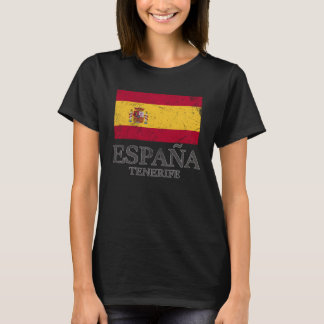 Spanien Teneriffa Flag Reisen Europa Urlaub T-Shirt