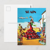 Spanien, traditionelle Tanz- und Musikbranche, Vin Postkarte (Vorne/Hinten)
