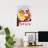 Spanien, traditioneller Tanz, Frau, Vintage Poster (Heimbüro)