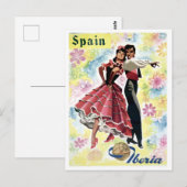 Spanien, traditionelles Tanzpärchen, Vintage Postkarte (Vorne/Hinten)