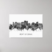 Spanien Trinidad und Tobago Skyline BW Leinwanddruck (Vorderseite)