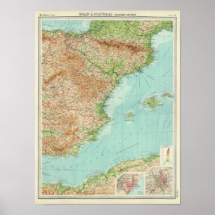 Spanien- u. Portugalostabschnitt Poster