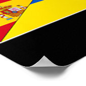 Spanien Ukraine Flagge Spanische Ukrainische Unter Poster (Ecke)