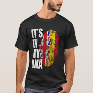 Spanien und britische DNA-Erbe-Flagge T-Shirt