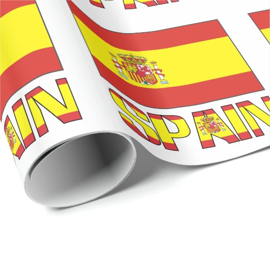 Spanien und die spanische Flagge Geschenkpapier (Rolleneckpunkt)