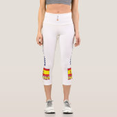 Spanien und die spanische Flagge Personalisiert Capri Leggings (Vorderseite)