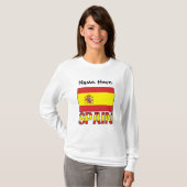 Spanien und die spanische Flagge Personalisierte F T-Shirt (Vorne ganz)