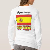 Spanien und die spanische Flagge Personalisierte F T-Shirt (Rückseite)
