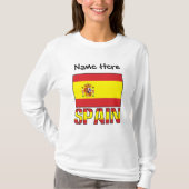 Spanien und die spanische Flagge Personalisierte F T-Shirt (Vorderseite)