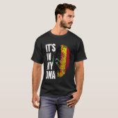 Spanien und libysches DNA-Erbe-Flagge T-Shirt (Vorne ganz)