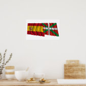 Spanien und País Vasco (Euskadi-Baskisch) schwinge Poster (Küche)