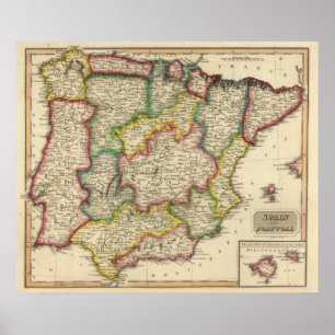 Spanien und Portugal 19 Poster