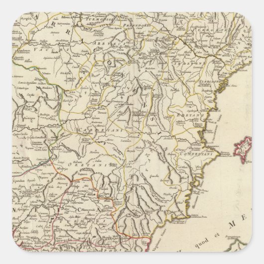 Spanien und Portugal 2 Quadratischer Aufkleber (Vorderseite)